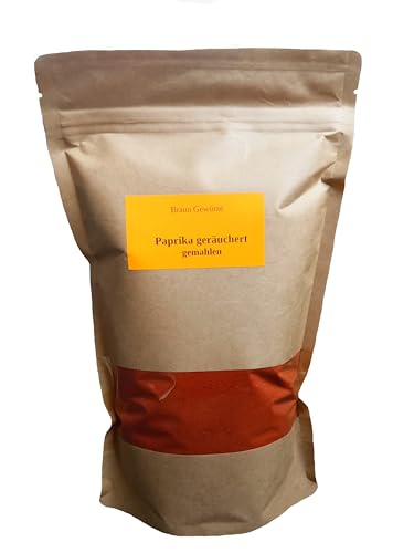 Paprika edelsüß geräuchert aus Spanien 500g, geräuchert in Deutschland über Eichenrauch von Braun Gewürze