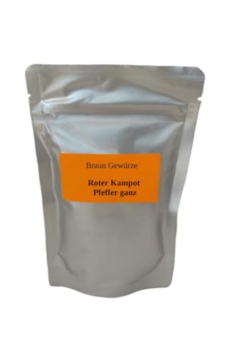 Roter Kampot Pfeffer ganz 100g, Gourmetpfeffer aus Kambodscha von Braun Gewürze
