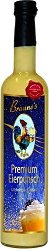 Braunes Premium Eierpunsch - alkoholisches Getränk - (1x0,5 Ltr.) 9% vol - cremig und sahnig mit Wintergewürzen - Traditionelle Herstellung - Manufaktur von Braune's