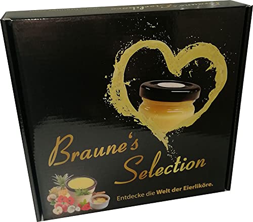 Braune’s Selection – 16 x Eierlikörgläschen à 25 ml – Geschenkidee (14% vol.) – Cremig & Mild - Muttertag, Vatertag, Geschenk Braune’s Selection – 16 x Eierlikörgläschen à 25 ml – Geschenkidee (14% vol.) – Cremig & Mild - Muttertag, Vatertag, Geschenk von Braune's