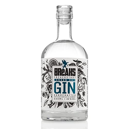 Breaks PREMIUM DRY Gin I London Dry Gin mit Lavendel & frischen Zitronen I Geschmack: Mild mit fruchtiger Note I Exklusiver Gin – Handgemacht in Deutschland I 1x 0,5 L I 44% vol. von Breaks