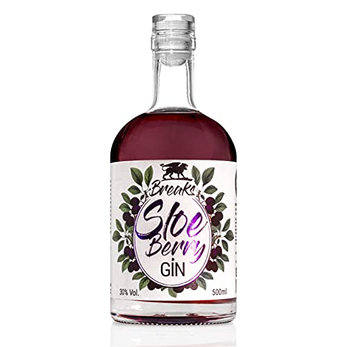 Breaks SLOE BERRY Gin I Premium Gin mit Kirschen & Pflaumen I Geschmack: Mild-herb mit fruchtiger Note I Exklusiver Gin – Handgemacht in Deutschland I 1x 0,5 L I 30% vol. von Breaks