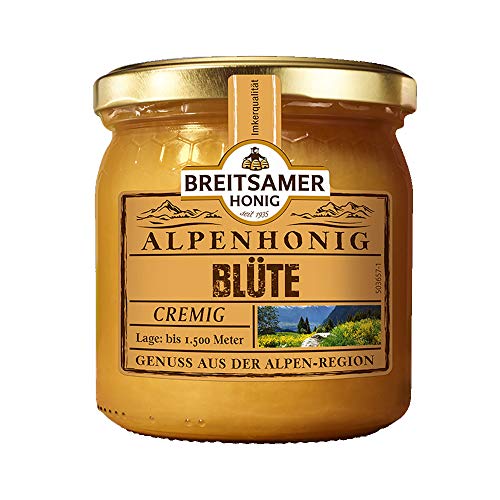 Alpenblüten Honig - Cremige Honigspezialität aus der Alpenregion (500g) von Breitsamer