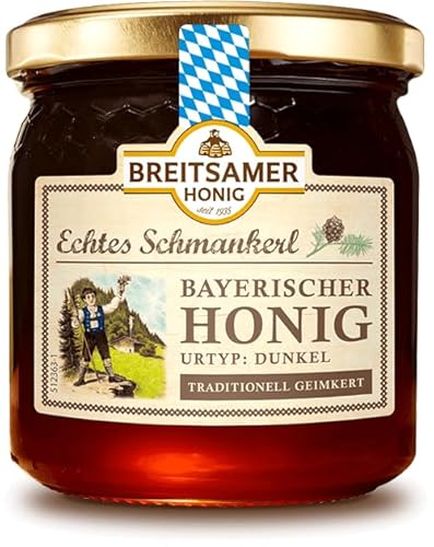 Breitsamer Echtes Schmankerl Bayerischer Honig dunkel, 500 g von Breitsamer