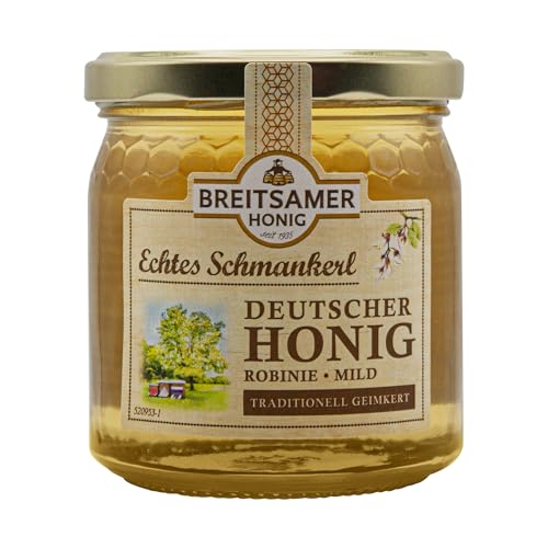 Breitsamer Honig Echtes Schmankerl Robinie 500g - Flüssiger milder deutscher Honig mit einer feinen Süße (1 x 500g) von Breitsamer