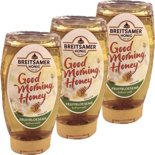 Breitsamer Honig Fruitbloesems Good Morning Honey 3 Dosierflaschen á 350g (Obstblüten) von Breitsamer