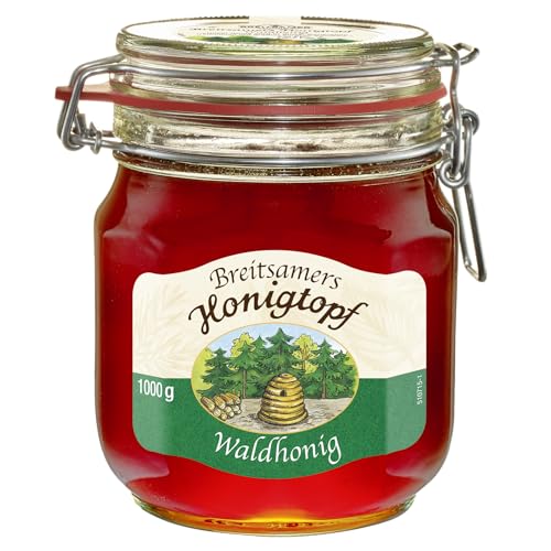 Breitsamer Honig Honigtopf Wald 1.000g flüssig - Kräftig, herb-würziger Waldhonig im traditionellen Bügelglas von bewährter Imkerqualität (1 x 1kg) Breitsamer Honig Honigtopf Wald 1.000g flüssig - Kräftig, herb-würziger Waldhonig im traditionellen Bügelglas von bewährter Imkerqualität (1 x 1kg) von Breitsamer