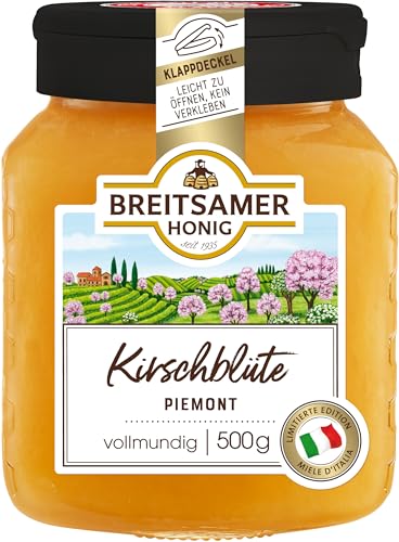 Breitsamer Kirschblütenhonig aus dem Piemont cremig 500g - Vollmundig-zart, mit einer besonderen Geschmacksnote (1 x 500g) von Breitsamer