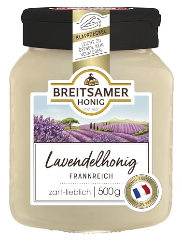 Breitsamer Lavendelhonig aus Frankreich cremig 500g Aromatisch, mild und zart-lieblich im Charakter (1 x 500g) von Breitsamer