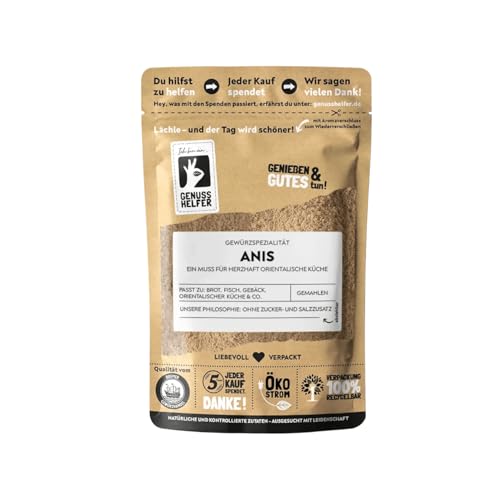 Bremer Gewürzhandel Anis, gemahlen, intensives Aroma zum Kochen und Backen, ohne Zusatzstoffe, 10 x 100g Bremer Gewürzhandel Anis, gemahlen, intensives Aroma zum Kochen und Backen, ohne Zusatzstoffe, 10 x 100g von Bremer-Gewürzhandel Genuss leben.