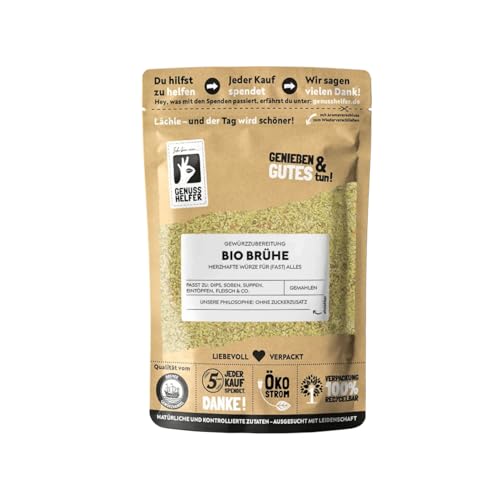 Bremer Gewürzhandel Bio-Brühe, Bio Gemüsebrühe ohne Hefe und Glutamate, Suppenpulver, zum Kochen von Suppen und Saucen, 250g von Bremer-Gewürzhandel Genuss leben.