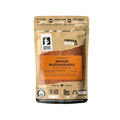 Bremer Gewürzhandel Bratengewürz, gemahlen, für einen aromatischen leckeren Braten, perfekt für Schweinebraten, Spießbraten und Brathähnchen, 10 x 100g Bremer Gewürzhandel Bratengewürz, gemahlen, für einen aromatischen leckeren Braten, perfekt für Schweinebraten, Spießbraten und Brathähnchen, 10 x 100g von Bremer-Gewürzhandel Genuss leben.