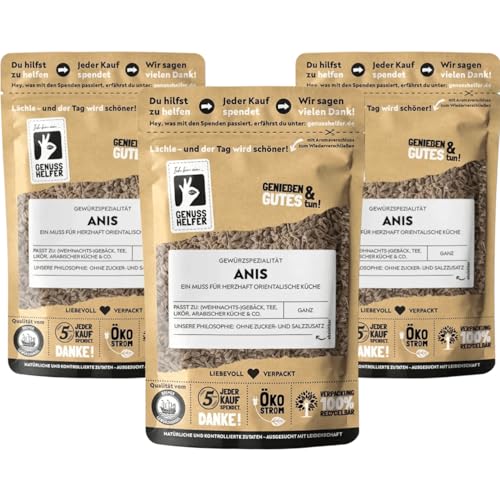Bremer Gewürzhandel Anis, ganz, hoch aromatisch, zum Backen oder Kochen, 3 x 100g Bremer Gewürzhandel Anis, ganz, hoch aromatisch, zum Backen oder Kochen, 3 x 100g von Bremer-Gewürzhandel Genuss leben.