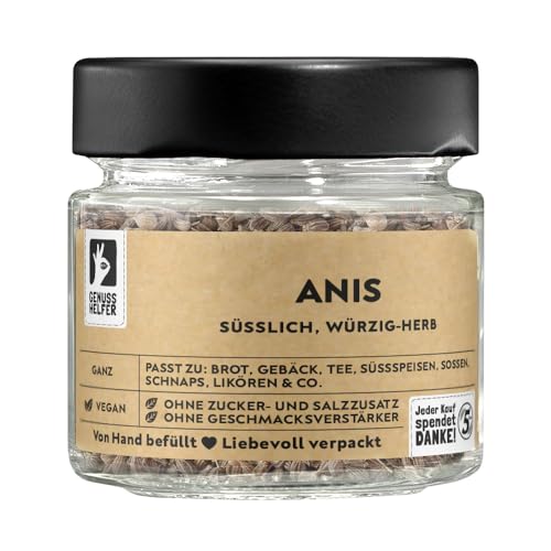 Bremer Gewürzhandel Anis, ganz, hoch aromatisch, zum Backen oder Kochen, 45g im Glas von Bremer-Gewürzhandel Genuss leben.