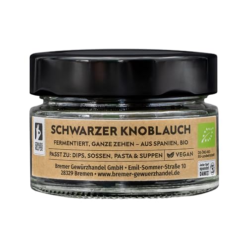 Bremer Gewürzhandel BIO Schwarzer Knoblauch, geschält, ganz, fermentierter Knoblauch, 60g von Bremer-Gewürzhandel Genuss leben.