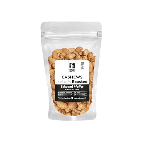 Bremer Gewürzhandel Cashew Salz & Pfeffer, klassische Knabberei, fein geröstete Cashews mit Pfeffer und Salz veredelt, 140g von Bremer-Gewürzhandel Genuss leben.