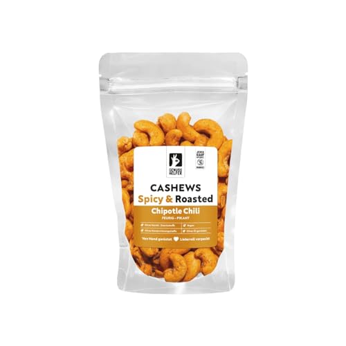 Bremer Gewürzhandel Cashews Chipotle Chili geröstet & gewürzt, leicht scharfer Snack, knackiger Genuss, 140g Bremer Gewürzhandel Cashews Chipotle Chili geröstet & gewürzt, leicht scharfer Snack, knackiger Genuss, 140g von Bremer-Gewürzhandel Genuss leben.