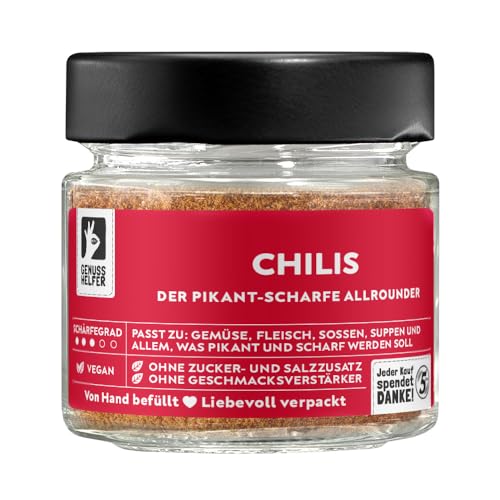 Bremer Gewürzhandel Chilis, gemahlen, Chilipulver mittelscharf, ideal zum Kochen, 40g im Glas von Bremer-Gewürzhandel Genuss leben.