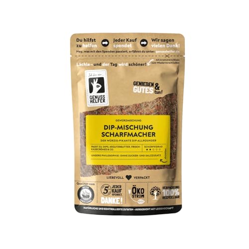 Bremer Gewürzhandel Dip-Mischung Scharfmacher, leicht pikant, Gewürzmischung mit feiner Schärfe, Dips selber machen, 100g Bremer Gewürzhandel Dip-Mischung Scharfmacher, leicht pikant, Gewürzmischung mit feiner Schärfe, Dips selber machen, 100g von Bremer-Gewürzhandel Genuss leben.