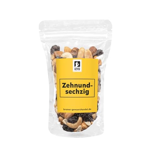 Bremer Gewürzhandel GeNUSSmischung Zehnundsechzig,Nussmix, Studentenfutter mit Spruch, 175g Bremer Gewürzhandel GeNUSSmischung Zehnundsechzig,Nussmix, Studentenfutter mit Spruch, 175g von Bremer-Gewürzhandel Genuss leben.