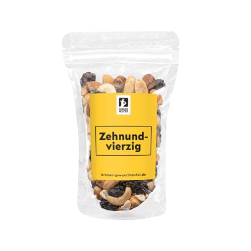 Bremer Gewürzhandel GeNUSSmischung Zehnundvierzig, Nussmix, Studentenfutter mit Spruch, 175g Bremer Gewürzhandel GeNUSSmischung Zehnundvierzig, Nussmix, Studentenfutter mit Spruch, 175g von Bremer-Gewürzhandel Genuss leben.