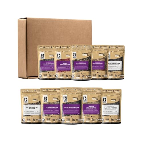 Bremer Gewürzhandel Genuss-Box Wo ganz viel Pfeffer wächst, 10-tlg., Gewürzset, Pfeffer-Set, Geschenkset, 850g Bremer Gewürzhandel Genuss-Box Wo ganz viel Pfeffer wächst, 10-tlg., Gewürzset, Pfeffer-Set, Geschenkset, 850g von Bremer-Gewürzhandel Genuss leben.