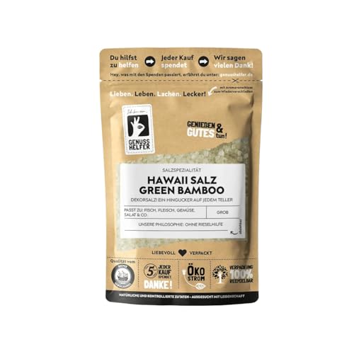 Bremer Gewürzhandel Hawaii Meersalz Green Bamboo, Meersalz aus Hawaii mit Bambusblattkonzentrat verfeinert, zum Dekorieren, 3 x 100g von Bremer-Gewürzhandel Genuss leben.