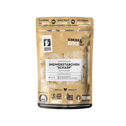 Bremer Gewürzhandel Ingwerstäbchen scharf, kandiert, aromatisch im Geschmack, leckerer Snack, 3 x 200g Bremer Gewürzhandel Ingwerstäbchen scharf, kandiert, aromatisch im Geschmack, leckerer Snack, 3 x 200g von Bremer-Gewürzhandel Genuss leben.