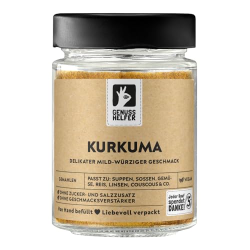 Bremer Gewürzhandel Kurkuma, gemahlen, Kurkuma Pulver ideal für Curry und goldene Milch, 95g im Glas von Bremer-Gewürzhandel Genuss leben.