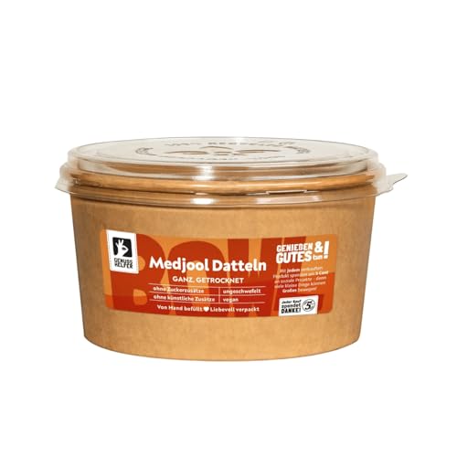 Bremer Gewürzhandel Medjool Datteln, getrocknet, ganz, Trockenfrüchte ohne Zuckerzusatz & ungeschwefelt, 600g Schale Bremer Gewürzhandel Medjool Datteln, getrocknet, ganz, Trockenfrüchte ohne Zuckerzusatz & ungeschwefelt, 600g Schale von Bremer-Gewürzhandel Genuss leben.