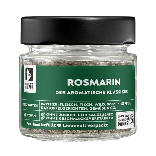 Bremer Gewürzhandel Rosmarin, geschnitten, getrockneter Rosmarin zum Kochen, Grillen und für Tee, 28g im Glas von Bremer-Gewürzhandel Genuss leben.