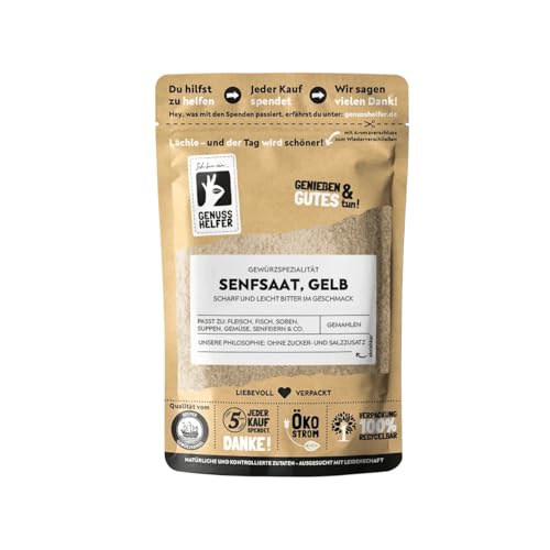 Bremer Gewürzhandel Senfkörner gelb, gemahlen, Senfmehl zum Kochen von Suppen und Soßen, gemahlene Senfsaat mit nussigem Geschmack, 3 x 100g Bremer Gewürzhandel Senfkörner gelb, gemahlen, Senfmehl zum Kochen von Suppen und Soßen, gemahlene Senfsaat mit nussigem Geschmack, 3 x 100g von Bremer-Gewürzhandel Genuss leben.