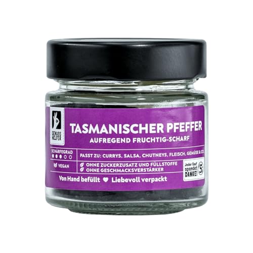 Bremer Gewürzhandel Tasmanischer Pfeffer, ganz, Tasmanische Bergpfefferkörner für den Mörser, zum Kochen und Braten, 25g im Glas Bremer Gewürzhandel Tasmanischer Pfeffer, ganz, Tasmanische Bergpfefferkörner für den Mörser, zum Kochen und Braten, 25g im Glas von Bremer-Gewürzhandel Genuss leben.