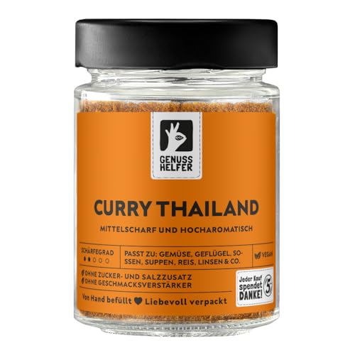 Bremer Gewürzhandel Thailand Curry, mittelscharf, aromatisches Thai Curry Pulver, leckerer Paprikageschmack, ideal für asiatische Speisen, 70g im Glas von Bremer-Gewürzhandel Genuss leben.