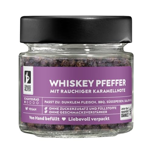 Bremer Gewürzhandel Whiskey Pfeffer, ganz, aromatischer Tellicherrypfeffer für die Mühle, zum Kochen, 65g von Bremer-Gewürzhandel Genuss leben.