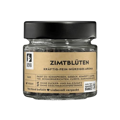 Bremer Gewürzhandel Zimtblüten, ganz, aromatischer Zimt zum Backen und Kochen, ohne Zusatzstoffe, 55g im Glas von Bremer-Gewürzhandel Genuss leben.