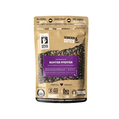 Bremer Gewürzhandel bunter Pfeffer, ganz, aromatische Pfefferkörner bunt, zum Kochen von herzhaften Speisen, 3 x 150g Bremer Gewürzhandel bunter Pfeffer, ganz, aromatische Pfefferkörner bunt, zum Kochen von herzhaften Speisen, 3 x 150g von Bremer-Gewürzhandel Genuss leben.