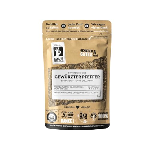 Bremer Gewürzhandel gewürzter Pfeffer, geschrotet, Pfefferwürzmischung, zum Zubereiten von Fleischgerichten und Soßen, 3 x 100g Bremer Gewürzhandel gewürzter Pfeffer, geschrotet, Pfefferwürzmischung, zum Zubereiten von Fleischgerichten und Soßen, 3 x 100g von Bremer-Gewürzhandel Genuss leben.