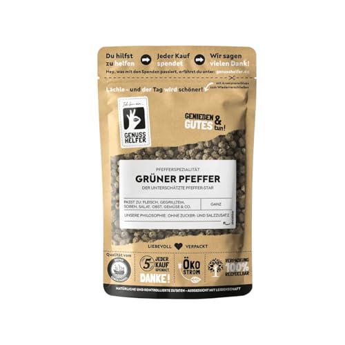 Bremer Gewürzhandel grüner Pfeffer, ganz, frisches Aroma, ideal zum Kochen von Gerichten mit Kräutern, 3 x 75g Bremer Gewürzhandel grüner Pfeffer, ganz, frisches Aroma, ideal zum Kochen von Gerichten mit Kräutern, 3 x 75g von Bremer-Gewürzhandel Genuss leben.