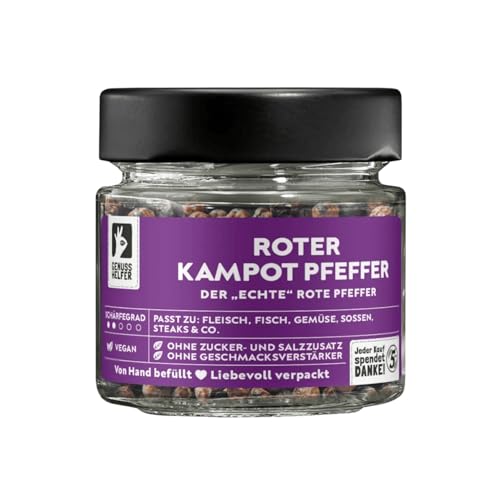 Bremer Gewürzhandel roter Kampot Pfeffer, ganz, roter Pfeffer für die Mühle, intensives Pfefferaroma zum Kochen, 50g im Glas Bremer Gewürzhandel roter Kampot Pfeffer, ganz, roter Pfeffer für die Mühle, intensives Pfefferaroma zum Kochen, 50g im Glas von Bremer-Gewürzhandel Genuss leben.