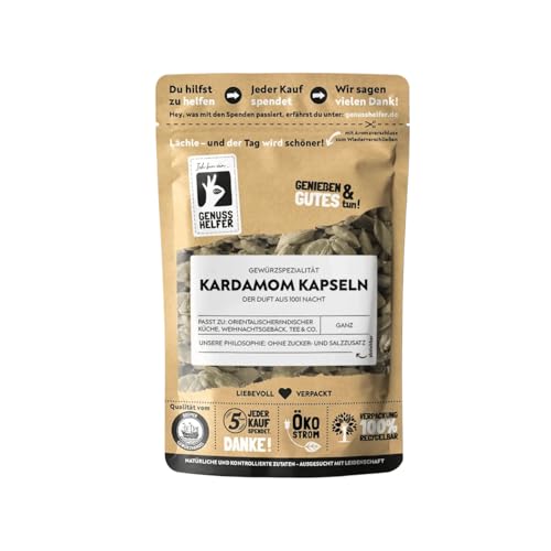 Bremer Gewürzhandel Kardamom Kapseln, grün, ideal zum Backen, Kochen oder für Tee, 50g Bremer Gewürzhandel Kardamom Kapseln, grün, ideal zum Backen, Kochen oder für Tee, 50g von Bremer-Gewürzhandel Genuss leben.