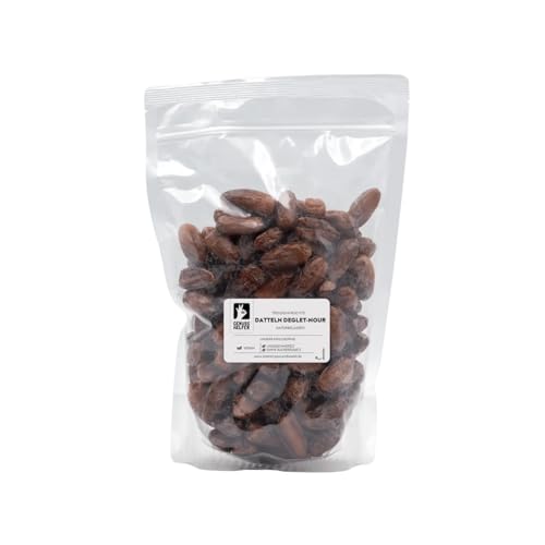 Bremer Gewürzhandel Datteln Deglet Nour, getrocknet, entsteint, ungezuckert & unbehandelt, zum Naschen, Backen, Kochen oder für Müsli, 1kg von Bremer-Gewürzhandel Genuss leben.