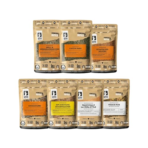 Bremer Gewürzhandel Genuss-Set Veggie Grillen Box, 7-tlg., Gewürzset, vegetarische Grillgewürze, Geschenkset, 605g Bremer Gewürzhandel Genuss-Set Veggie Grillen Box, 7-tlg., Gewürzset, vegetarische Grillgewürze, Geschenkset, 605g von Bremer-Gewürzhandel Genuss leben.
