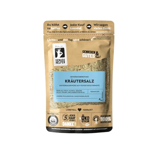 Bremer Gewürzhandel Kräutersalz, gemahlen, leckeres Gewürzsalz zum Kochen und Braten, perfekt für Marinaden und Gewürzmischungen, 200g Bremer Gewürzhandel Kräutersalz, gemahlen, leckeres Gewürzsalz zum Kochen und Braten, perfekt für Marinaden und Gewürzmischungen, 200g von Bremer-Gewürzhandel Genuss leben.