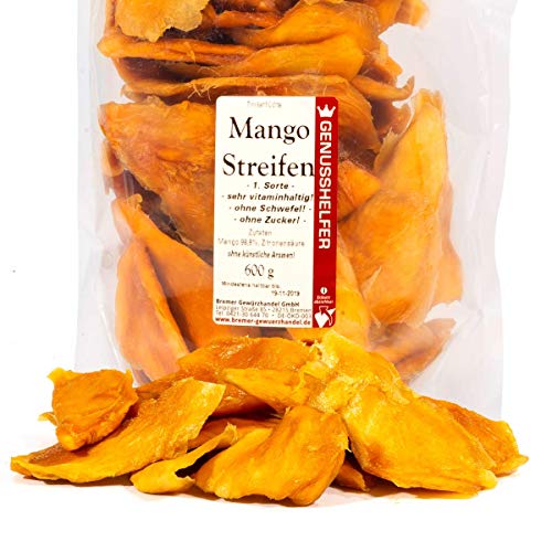 Bremer Gewürzhandel Mango, getrocknet, ungeschwefelte Mangostreifen ohne Zuckerzusatz, 600g von Bremer-Gewürzhandel Genuss leben.