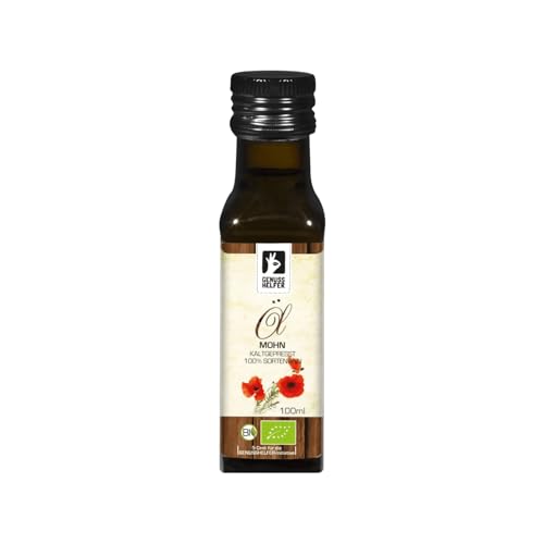 Bremer Gewürzhandel Mohnöl BIO, kaltgepresst, Speiseöl aus Graumohn und Blaumohn, für Salatdressings, 100ml von Bremer-Gewürzhandel Genuss leben.