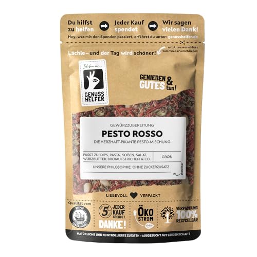 Pesto Rosso, PREMIUM-Mischung, 100g, mit Pinienkernen, für Dips, Pesto, zum Würzen von Nudelgerichten & Soßen - Bremer Gewürzhandel von Bremer-Gewürzhandel Genuss leben.