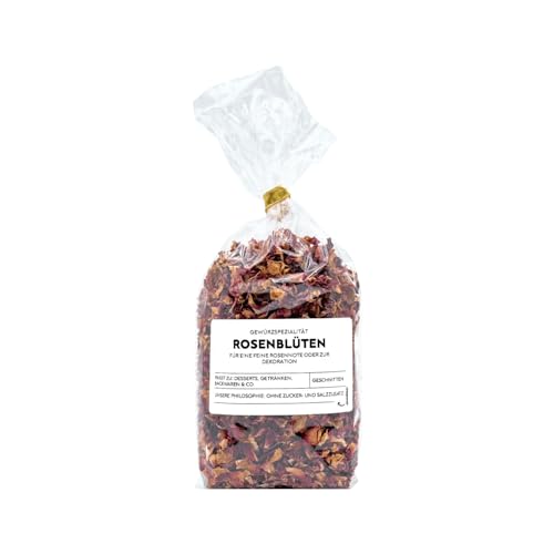 Bremer Gewürzhandel Roseblüten, grob, Rosenblätter getrocknet, essbare Blüten zum Dekorieren, ideal für Tee, 10 x 40g von Bremer-Gewürzhandel Genuss leben.