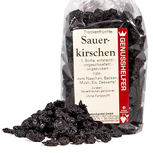 Sauerkirschen, Trockenfrüchte, 125 Gramm, entsteint, ungeschwefelt, ohne Zusatzstoffe, ohne Geschmackstverstärker - Bremer Gewürzhandel von Bremer-Gewürzhandel Genuss leben.