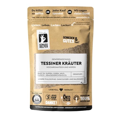 Tessiner Kräuter Gewürzmischung, 50g, gemahlen, ideal auch als Pilzgewürz - Bremer Gewürzhandel von Bremer-Gewürzhandel Genuss leben.